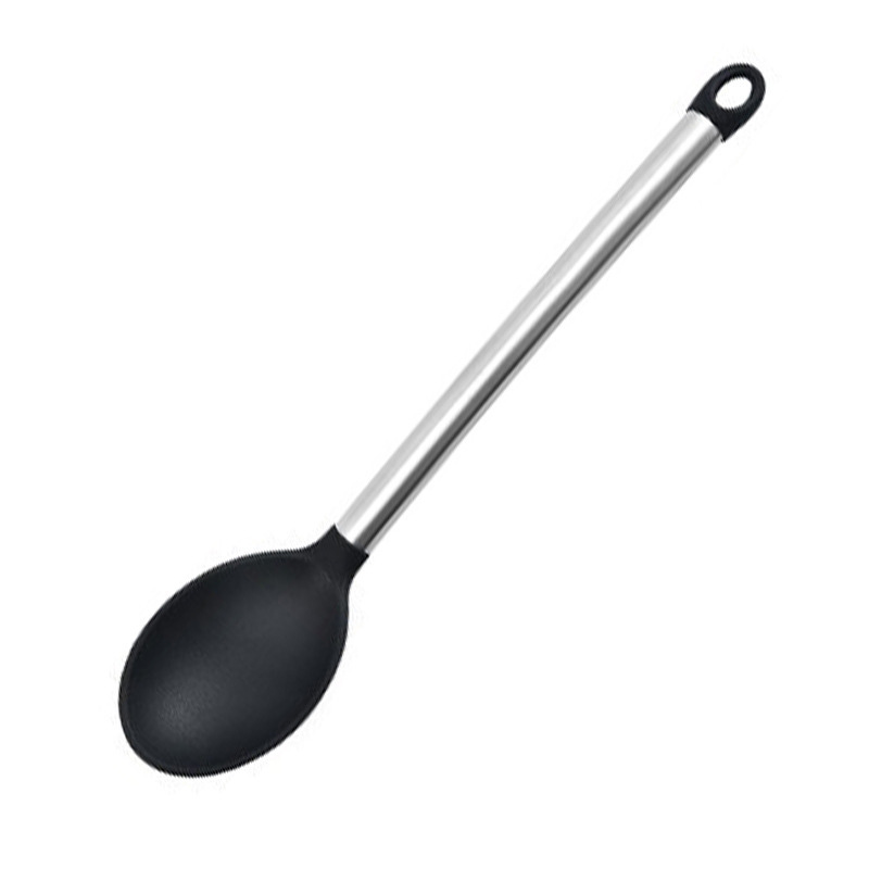 Friendly Stainless Steel Serving Spoon kitchen accessories Silicone Kitchen Cooking Serving Spoon
